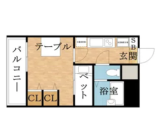 レオパレス天満【1階】の間取り