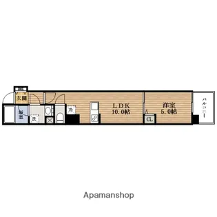 大阪府大阪市浪速区大国3丁目【マンション】の間取り