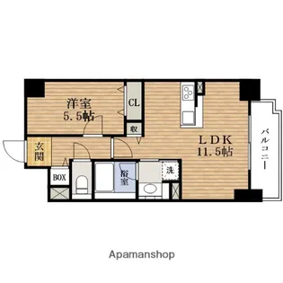大阪府大阪市天王寺区上本町5丁目【マンション】の間取り