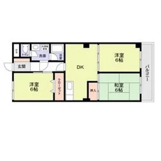 ドリーム中加賀屋【304号室】の間取り