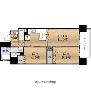 大阪府大阪市中央区南久宝寺町1丁目【マンション】の間取り