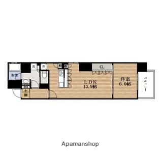 大阪府大阪市中央区南久宝寺町1丁目【マンション】の間取り