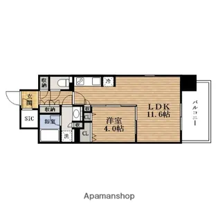 大阪府大阪市西区京町堀2丁目【マンション】の間取り