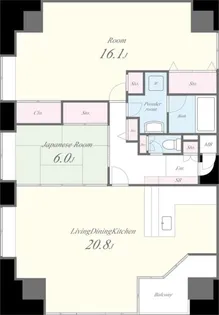 セイワパレス四天王寺【5階】の間取り