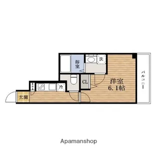 大阪府大阪市浪速区恵美須西1丁目【マンション】の間取り