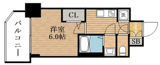 SーRESIDENCE都島LUX【4階】の間取り