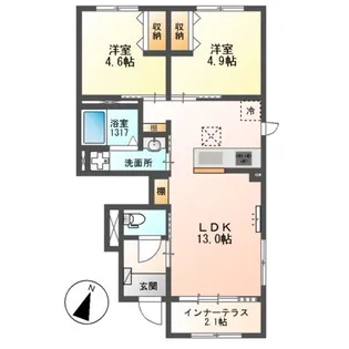 ティアレ【1階】の間取り