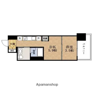 大阪府大阪市西区京町堀3丁目【マンション】の間取り