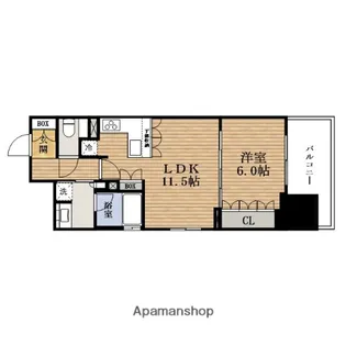 大阪府大阪市西区新町4丁目【マンション】の間取り