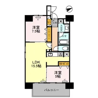 2LDKの間取り画像