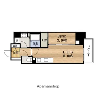 大阪府大阪市中央区大手前1丁目【マンション】の間取り