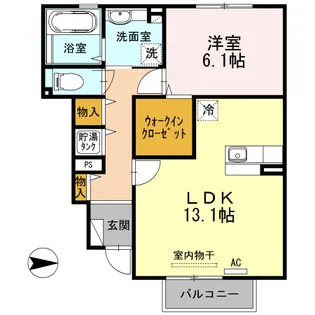 クレール西脇【103号室】の間取り