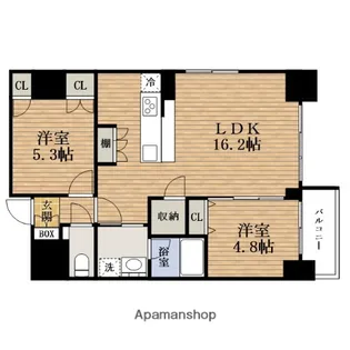 大阪府大阪市天王寺区生玉町【マンション】の間取り