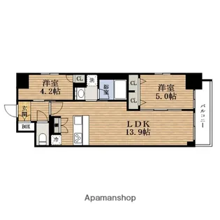 大阪府大阪市天王寺区生玉町【マンション】の間取り