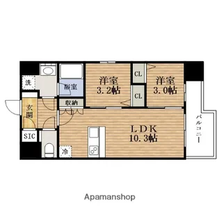 大阪府大阪市港区八幡屋1丁目【マンション】の間取り