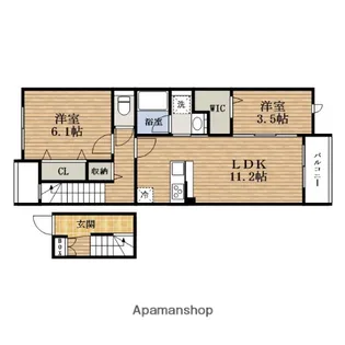 大阪府大阪市東成区深江南2丁目【アパート】の間取り