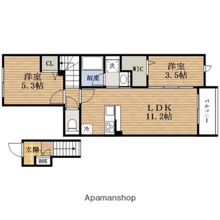 大阪府大阪市東成区深江南2丁目【アパート】の間取り