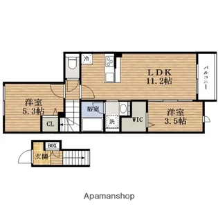 大阪府大阪市東成区深江南2丁目【アパート】の間取り
