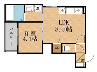 ヴェルメゾン新大阪【1階】の間取り
