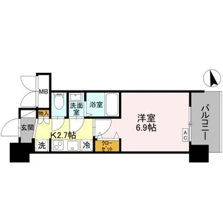 アービングNEO岸里【0505号室】の間取り