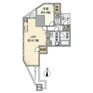 朝日プラザ御崎【7階】の間取り