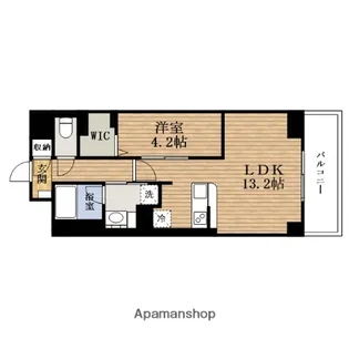 大阪府大阪市西区南堀江4丁目【マンション】の間取り