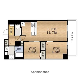 大阪府大阪市西区南堀江4丁目【マンション】の間取り