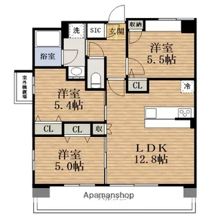 大阪府大阪市東成区玉津1丁目【マンション】の間取り