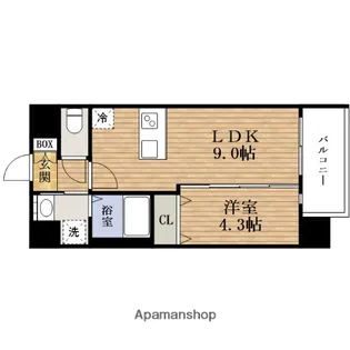 FORZE舟橋町 (AP)【6階】の間取り