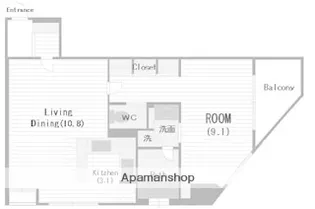 大阪府大阪市西区江戸堀3丁目【マンション】の間取り