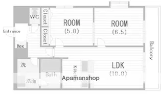 大阪府大阪市中央区島之内2丁目【マンション】の間取り
