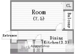 大阪府大阪市西区江戸堀3丁目【マンション】の間取り