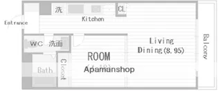 大阪府大阪市中央区谷町7丁目【マンション】の間取り