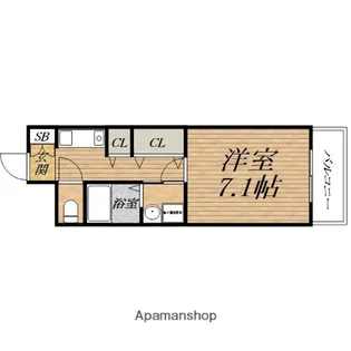 サムティ本町橋【3階】の間取り