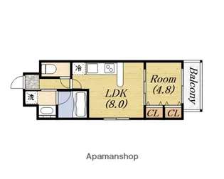 レジディア京町堀【15階】の間取り