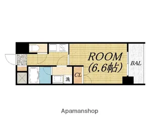 アスヴェル江戸堀【10階】の間取り