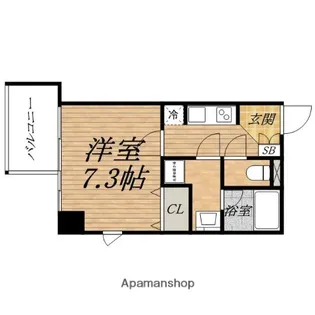 エスライズ本町東【7階】の間取り