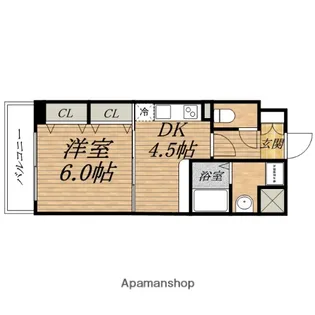 ブランクレール谷町【10階】の間取り