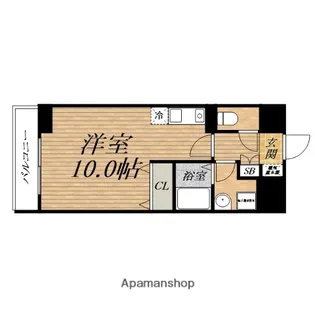 レジデンス釣鐘【8階】の間取り