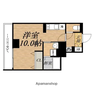 レジデンス釣鐘【7階】の間取り