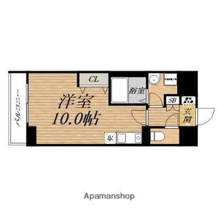 レジデンス釣鐘【7階】の間取り