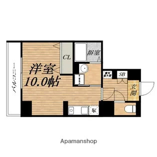 レジデンス釣鐘【3階】の間取り