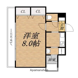 コスモリード谷町六丁目(旧ドゥーエ谷町)【14階】の間取り