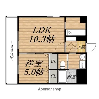 ドゥーエ谷町【4階】の間取り