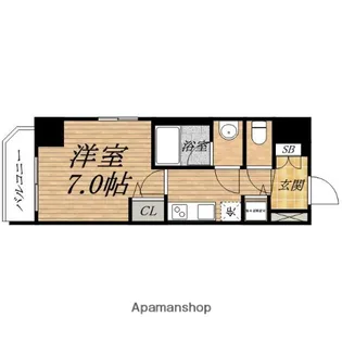 エスライズ堺筋本町【15階】の間取り