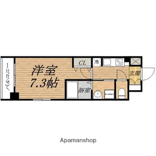 ミュプレ北浜【2階】の間取り