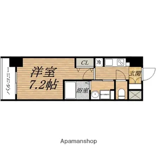 ミュプレ北浜【2階】の間取り