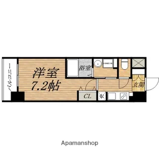 ミュプレ北浜【7階】の間取り