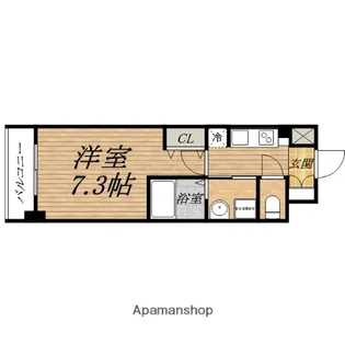 ミュプレ北浜【2階】の間取り