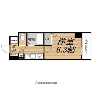 エステムプラザミッドプレイス【8階】の間取り